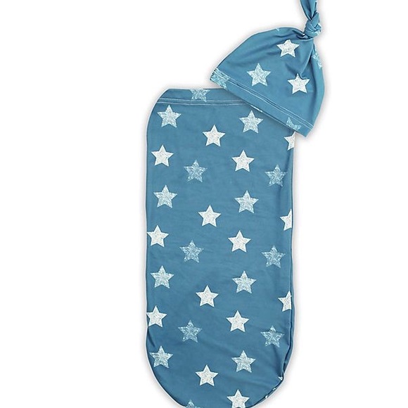 Itzy Ritzy Matching Sets Itzy Ritzy 2piece Swaddle Hat Blue Star
